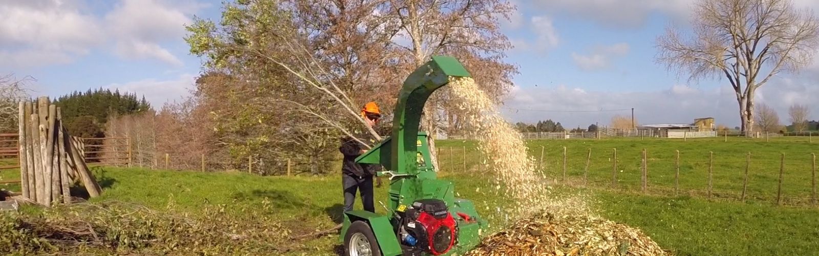 C21 Wood Chipper in action