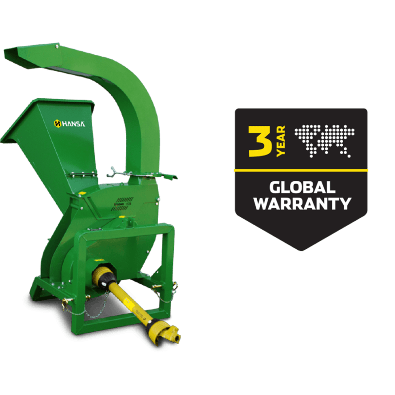 C21 wood Chipper. 3 Year Global Warranty