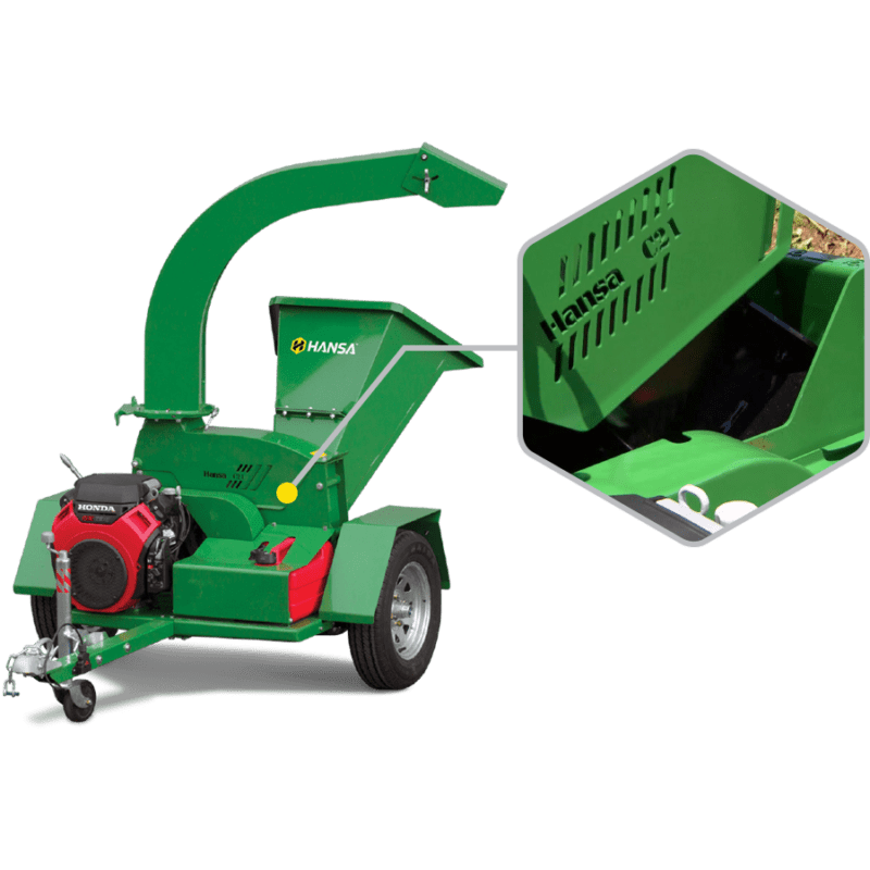 C21 Wood Chipper. Chute feature