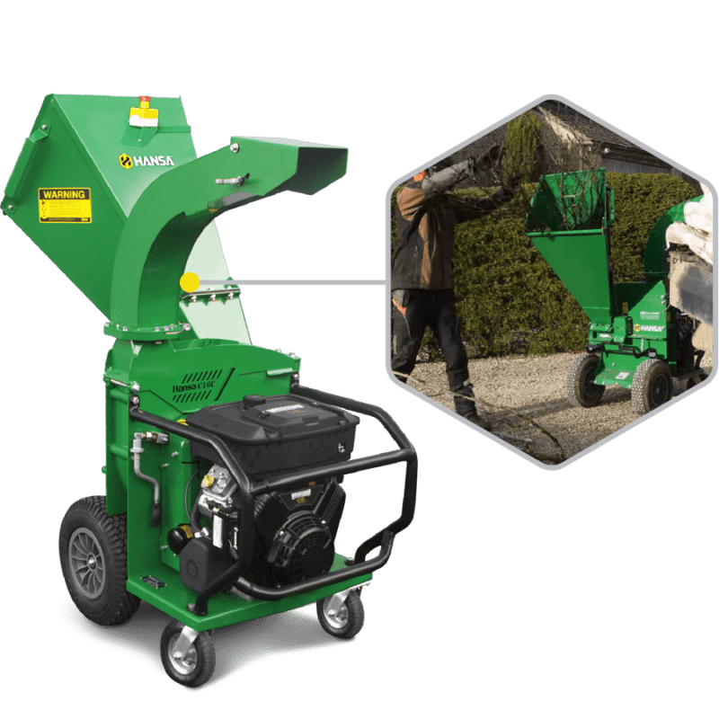 Person using C16 garden Chipper