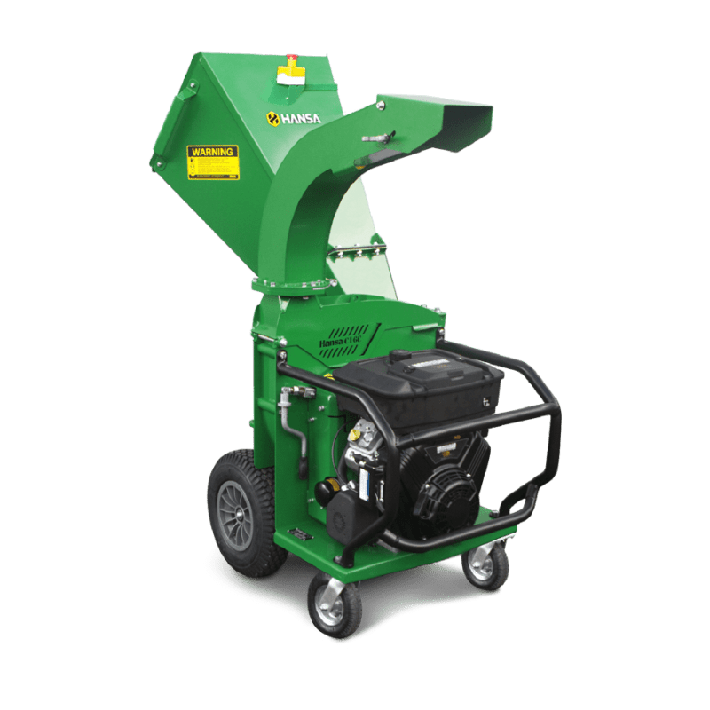 C16 wood chipper. Green and black.