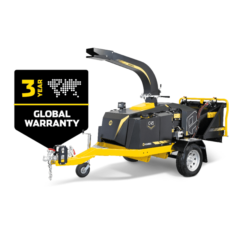 C45 Commercial Wood Chipper Global warranty