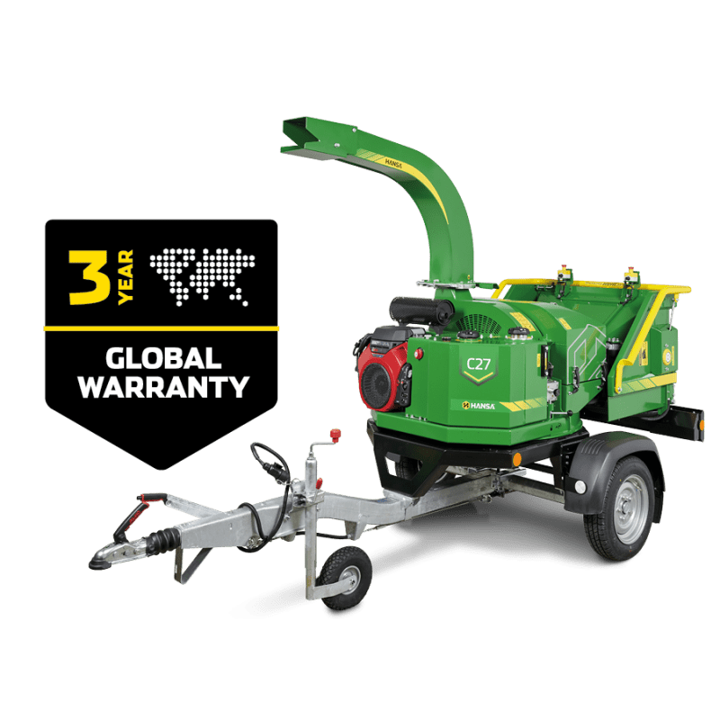 C27 Wood chipper with 3 year warranty