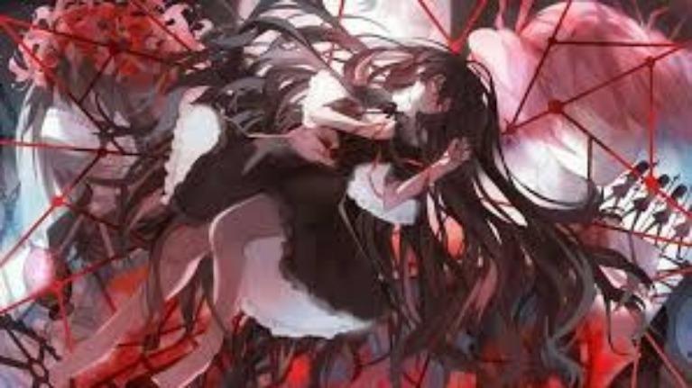 Nhân vật truyện kiếm hiệp văn học trực tuyến Nhân vật anime xinh đẹp với  mái tóc dài màu tím váy tím mắt đỏ HD tải xuống hình nền