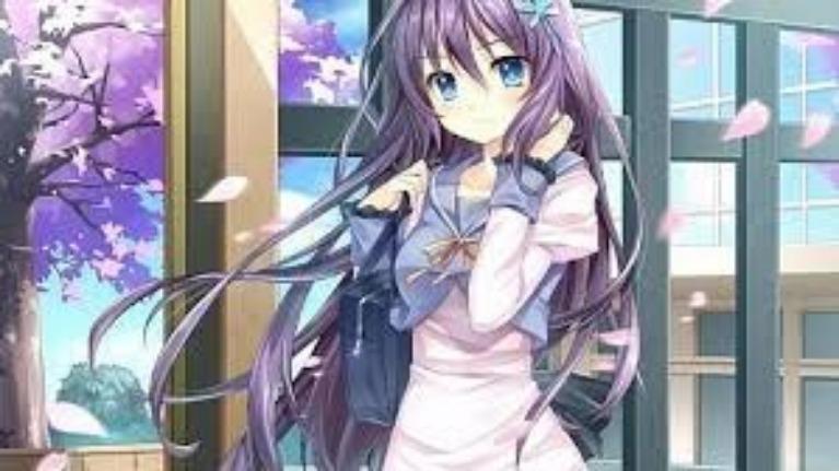 Hình ảnh anime girl tóc tím đẹp, cute, dễ thương ngầu nhất - TH Điện Biên  Đông