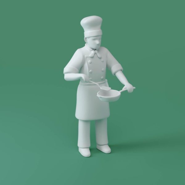 3D 12 Cook 02 Model | The Happy Toolbox
