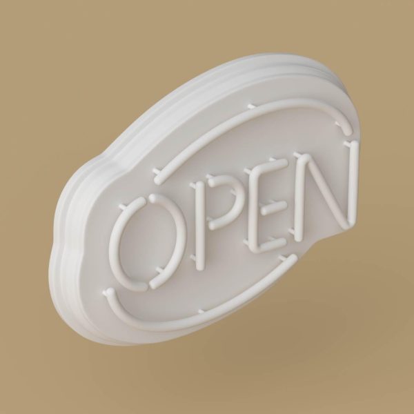 3D Open Sign Model | The Happy Toolbox