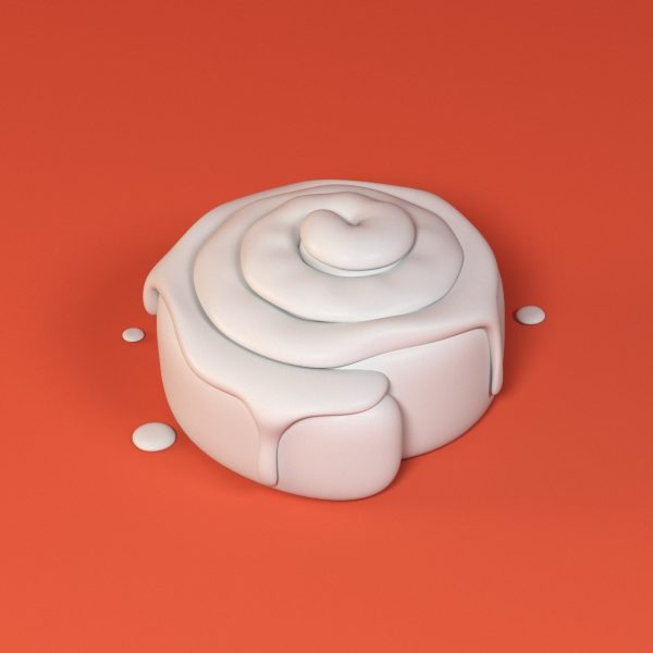 3d Cinnamon Roll Model The Happy Toolbox