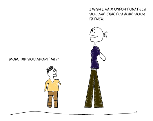 Did you adopt me? Cartoon about family. Did you adopt me? Cartoon about family.