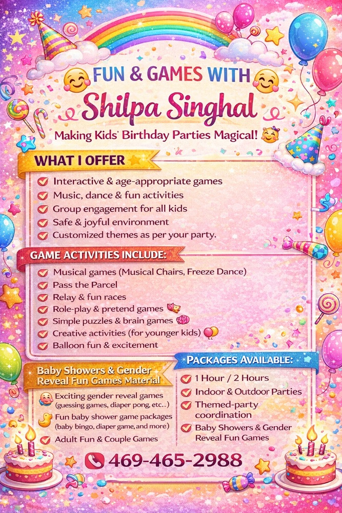 Fun & Game Coordinator, Shilpa Singhal 