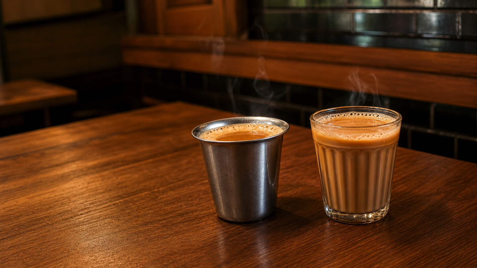 Filter coffee and Irani chai