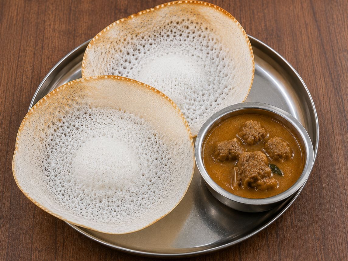 Aappam with Mutton Salna (2 Pc)