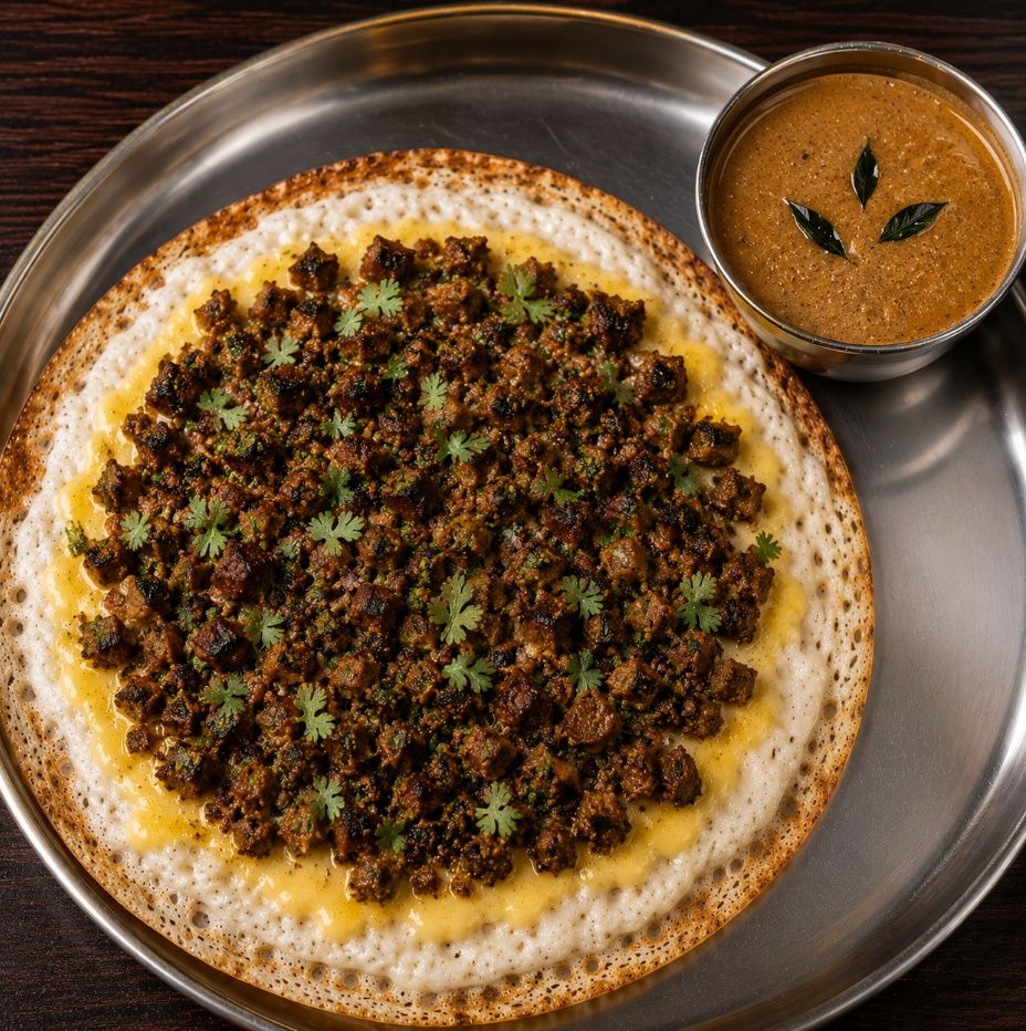 Mutton Curry Dosa