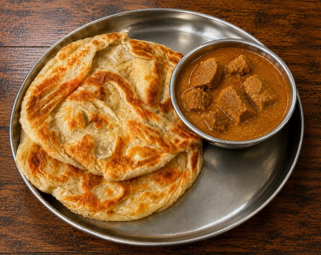 Parotta with Mutton Salna (2 Pc)