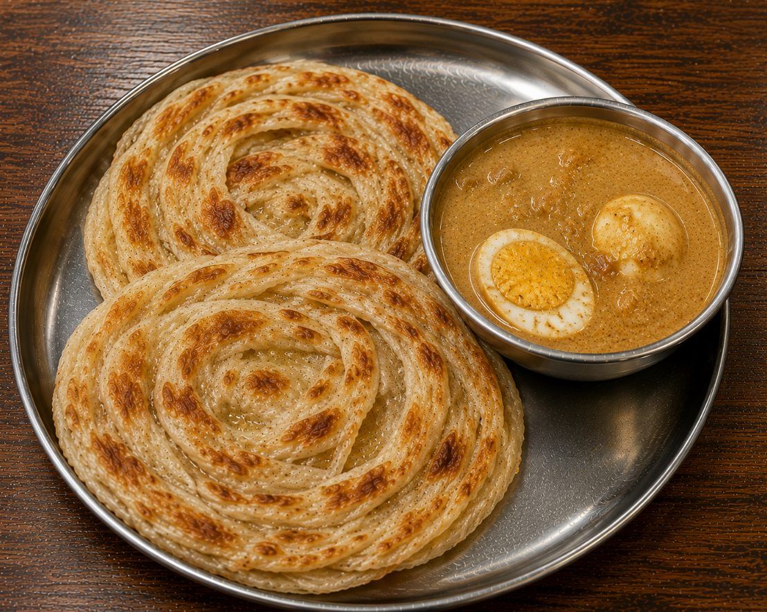 Parotta with Egg Salna (2 Pc)