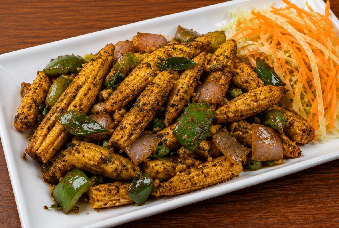 Baby Corn Pepper Fry