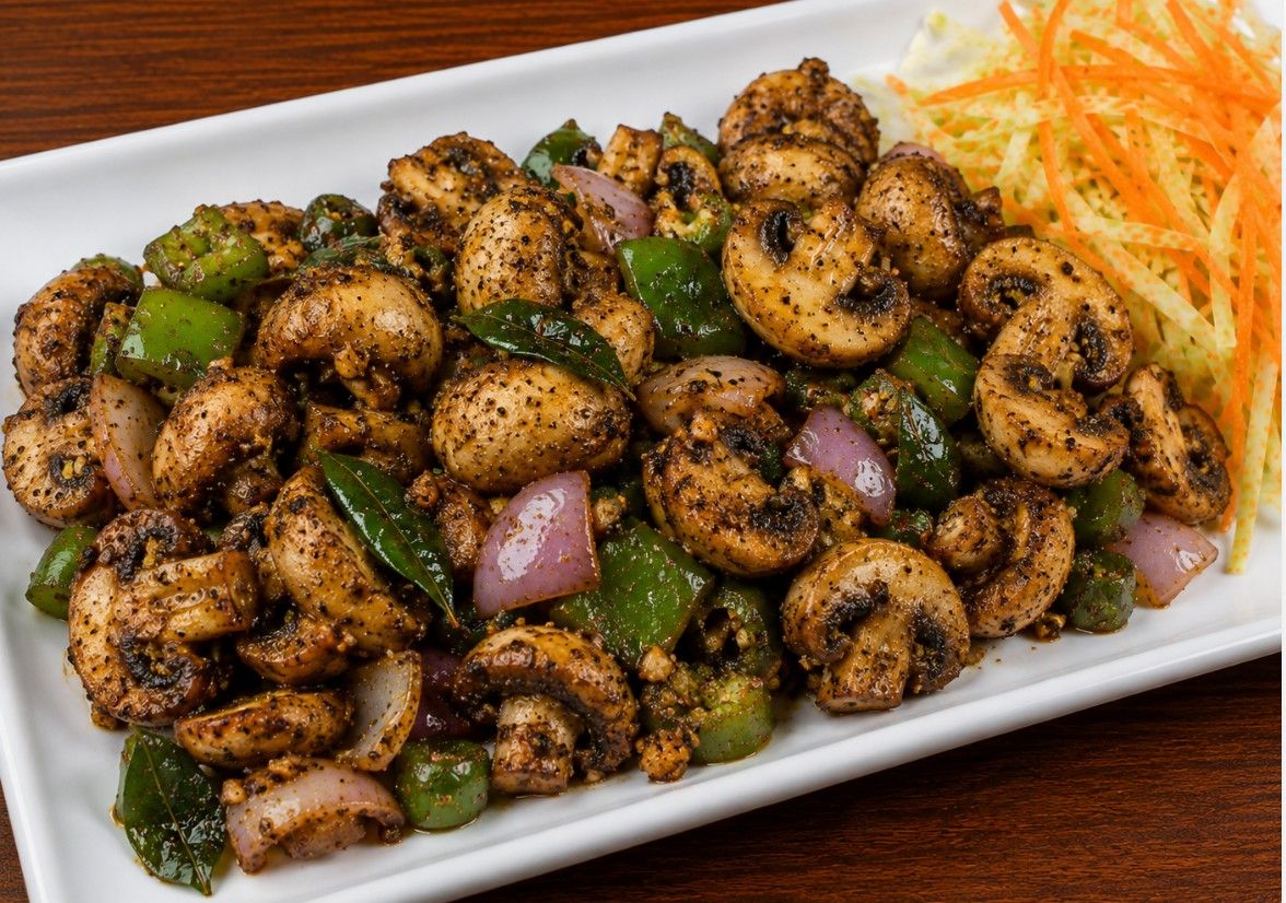 Mushroom Pepper Fry