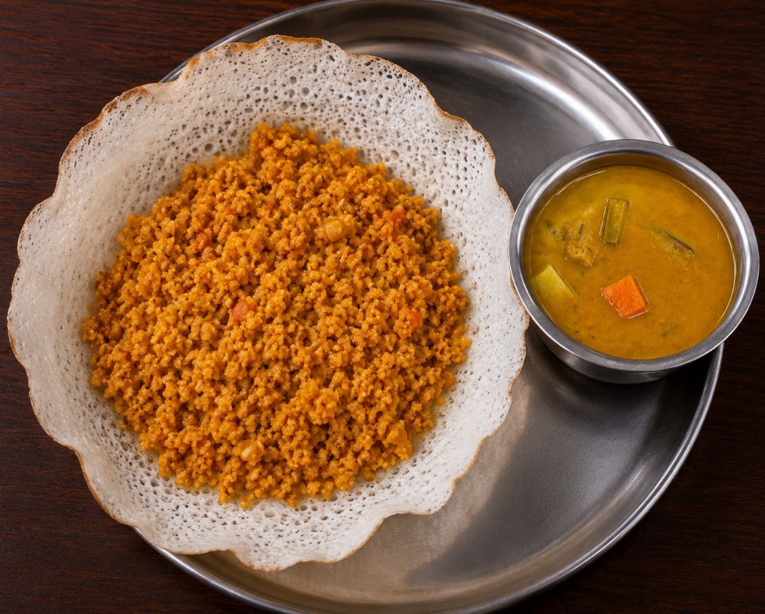 Paneer Kheema Aappam with Veg Salna (2 Pc)