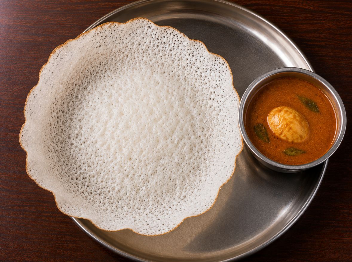Aappam with Egg Salna