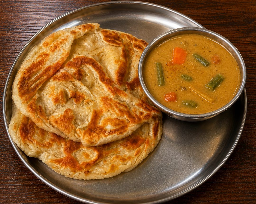 Parotta with Veg Salna (2 Pc)
