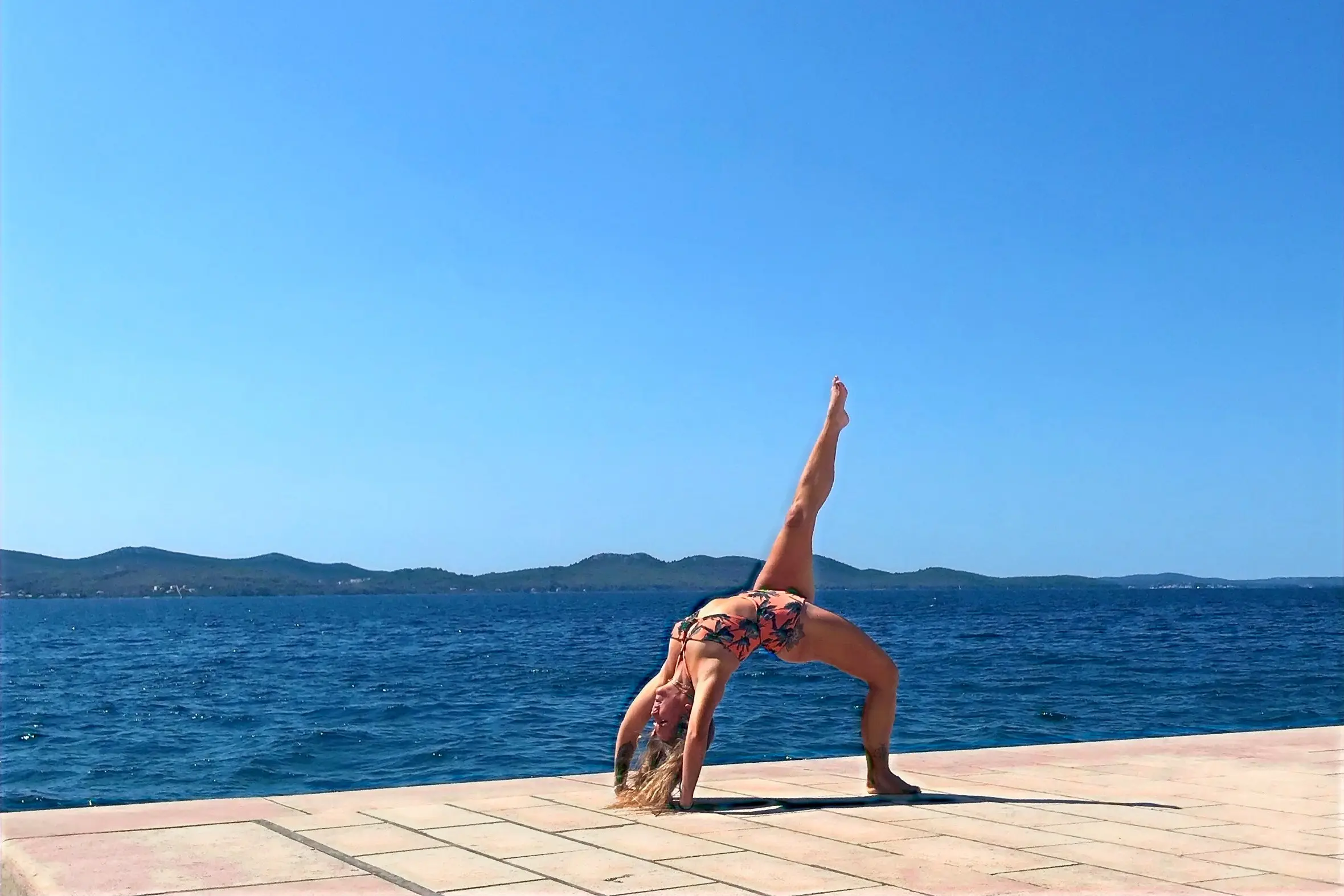 Yoga practice in a peaceful natural setting