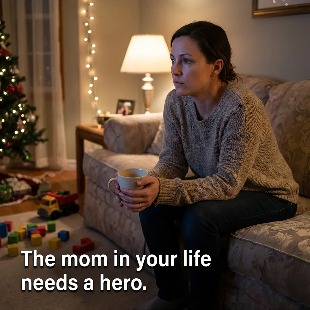 Mom alone, overwhelmed