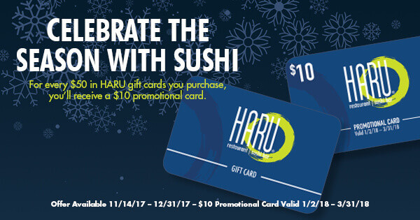 Haru Holiday Gift Cards