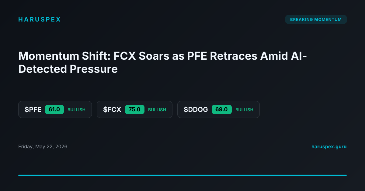 Momentum Shift: FCX Soars as PFE Retraces Amid AI-Detected Pressure