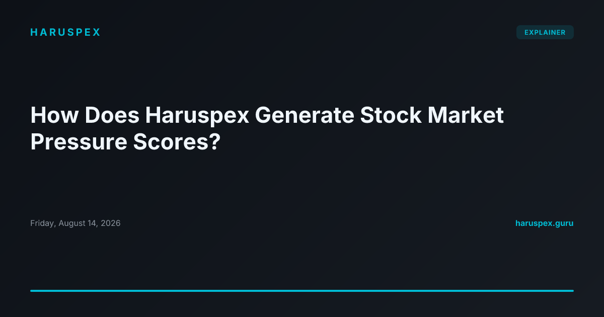 How Does Haruspex Generate Stock Market Pressure Scores?