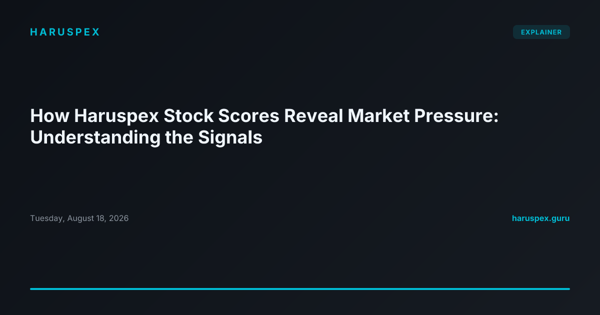 How Haruspex Stock Scores Reveal Market Pressure: Understanding the Signals