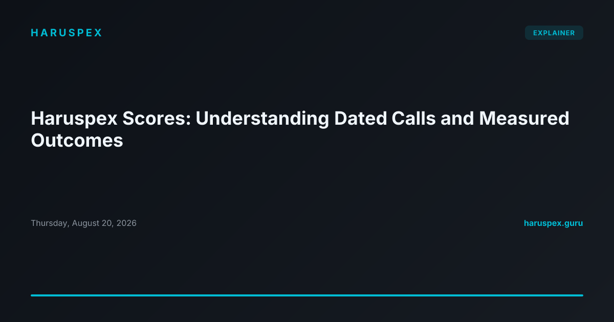 Haruspex Scores: Understanding Dated Calls and Measured Outcomes
