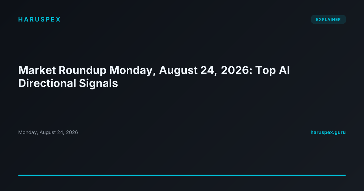 Market Roundup Monday, August 24, 2026: Top AI Directional Signals