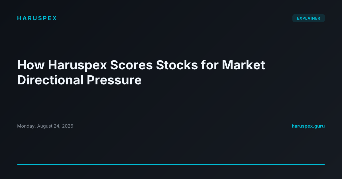 How Haruspex Scores Stocks for Market Directional Pressure