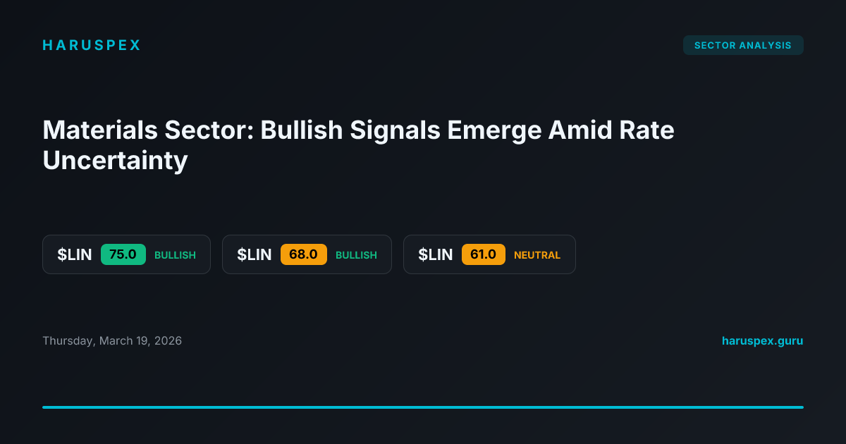 Materials Sector: Bullish Signals Emerge Amid Rate Uncertainty