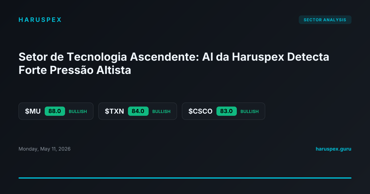 Setor de Tecnologia Ascendente: AI da Haruspex Detecta Forte Pressão Altista