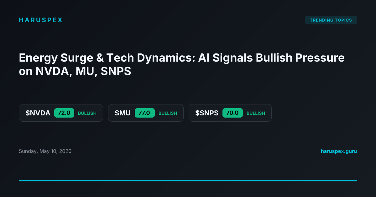 Energy Surge & Tech Dynamics: AI Signals Bullish Pressure on NVDA, MU, SNPS