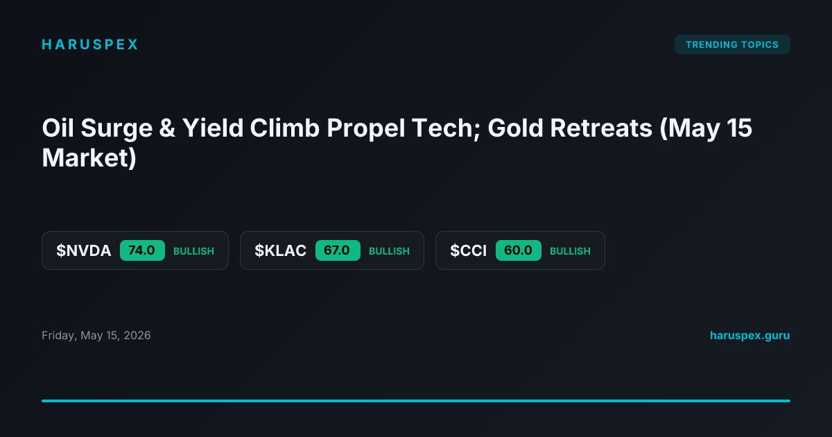 Oil Surge & Yield Climb Propel Tech; Gold Retreats (May 15 Market)