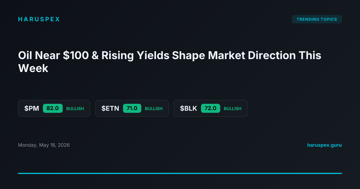 Oil Near $100 & Rising Yields Shape Market Direction This Week