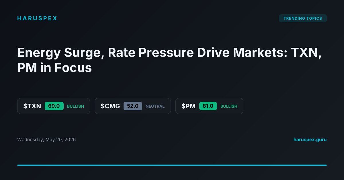 Energy Surge, Rate Pressure Drive Markets: TXN, PM in Focus