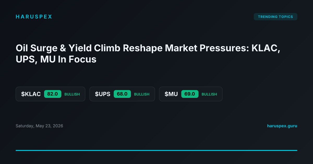 Oil Surge & Yield Climb Reshape Market Pressures: KLAC, UPS, MU In Focus