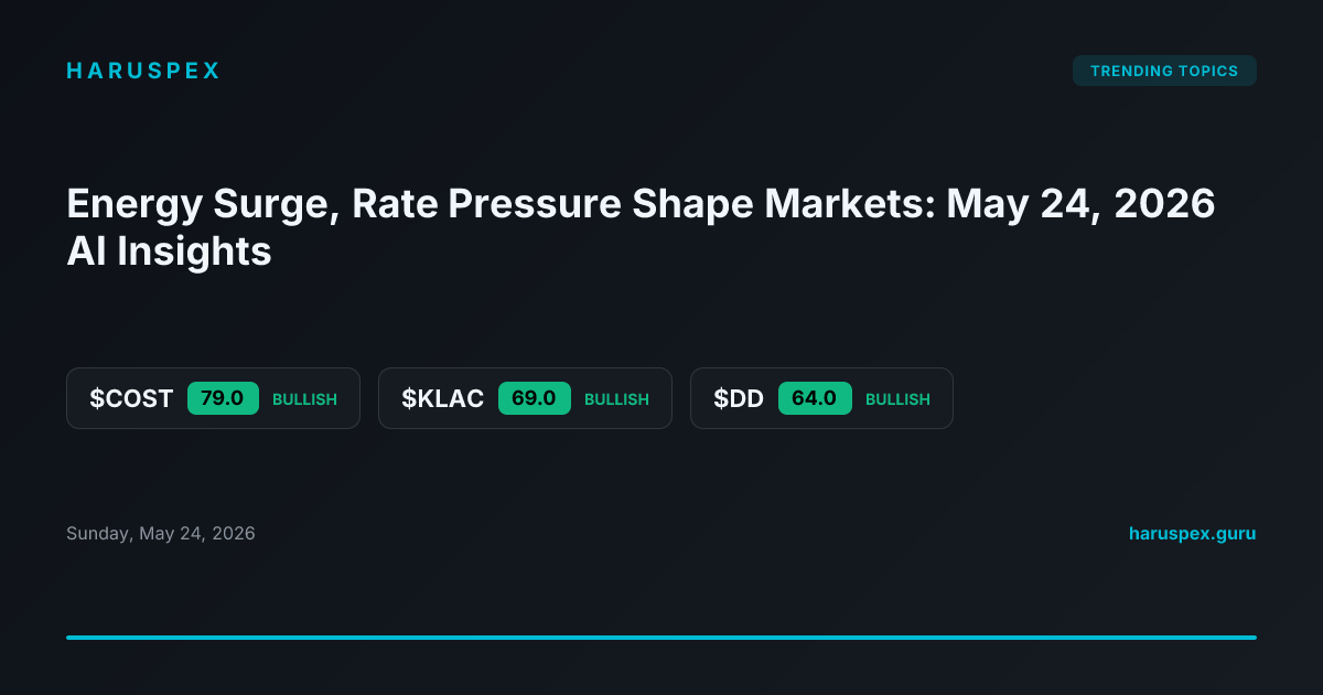 Energy Surge, Rate Pressure Shape Markets: May 24, 2026 AI Insights