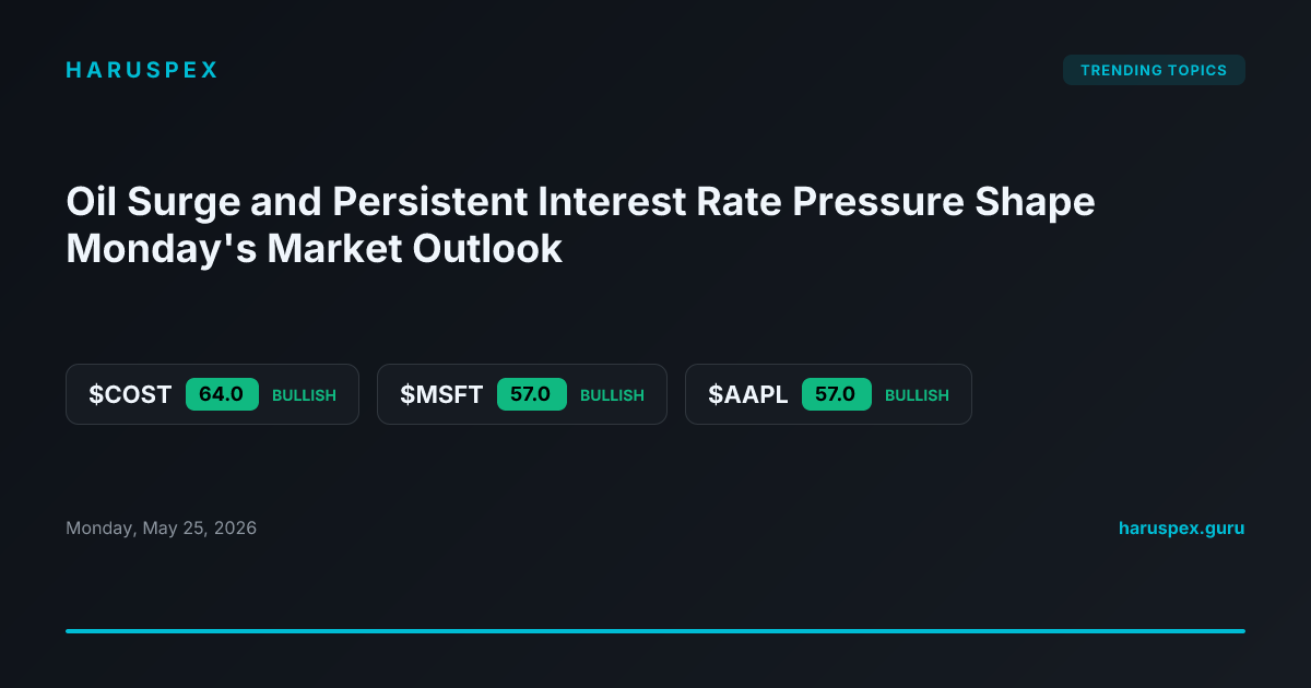 Oil Surge and Persistent Interest Rate Pressure Shape Monday's Market Outlook