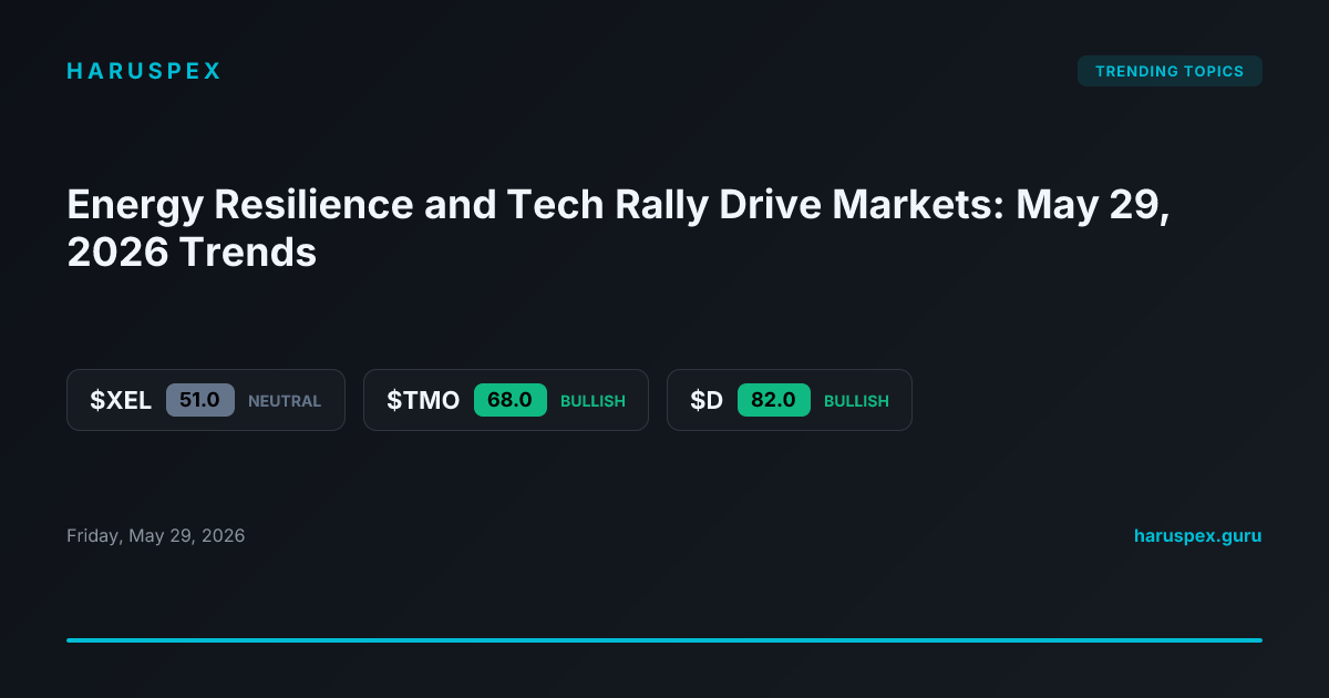 Energy Resilience and Tech Rally Drive Markets: May 29, 2026 Trends