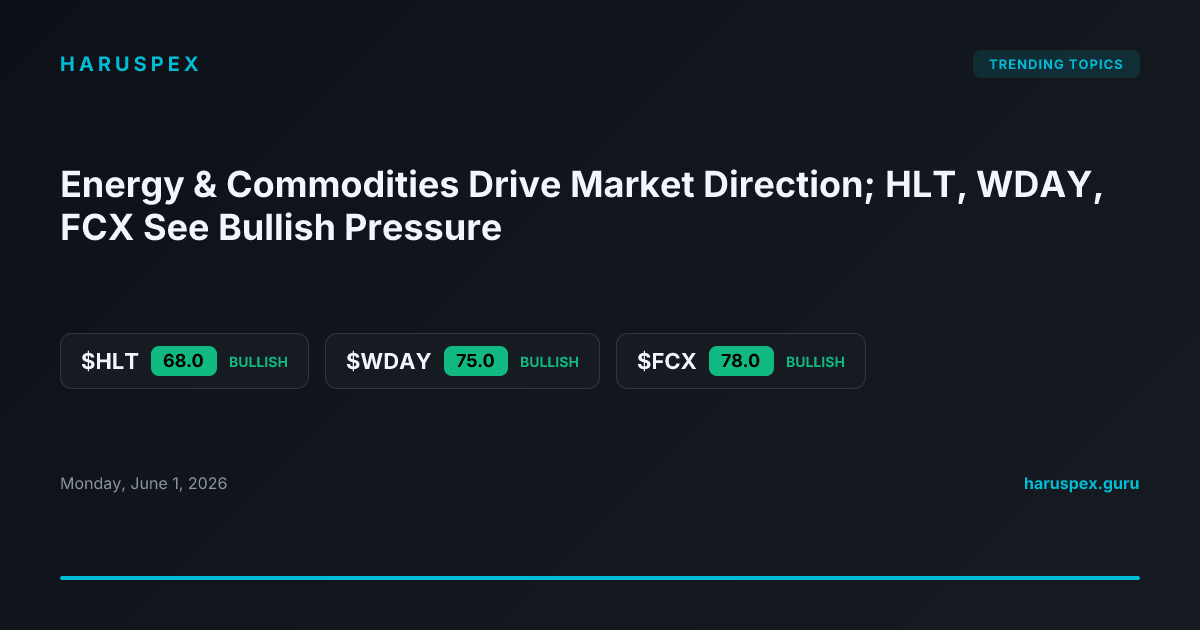 Energy & Commodities Drive Market Direction; HLT, WDAY, FCX See Bullish Pressure