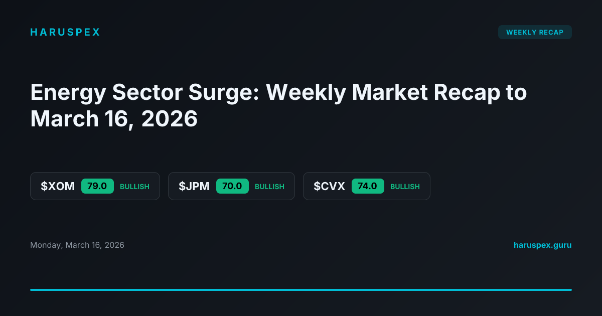 Energy Sector Surge: Weekly Market Recap to March 16, 2026