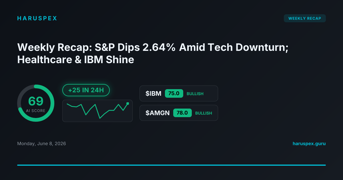 Weekly Recap: S&P Dips 2.64% Amid Tech Downturn; Healthcare & IBM Shine