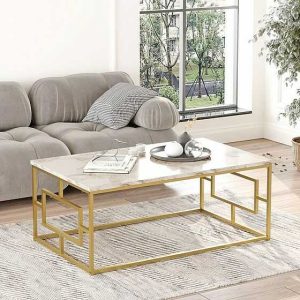 שולחן סלון מלבני מסדרת GOLD מבית Twins Design