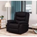 כורסאת מסאז בד אגאדיר דגם לונה פרימיום שחור דגם KD-7209