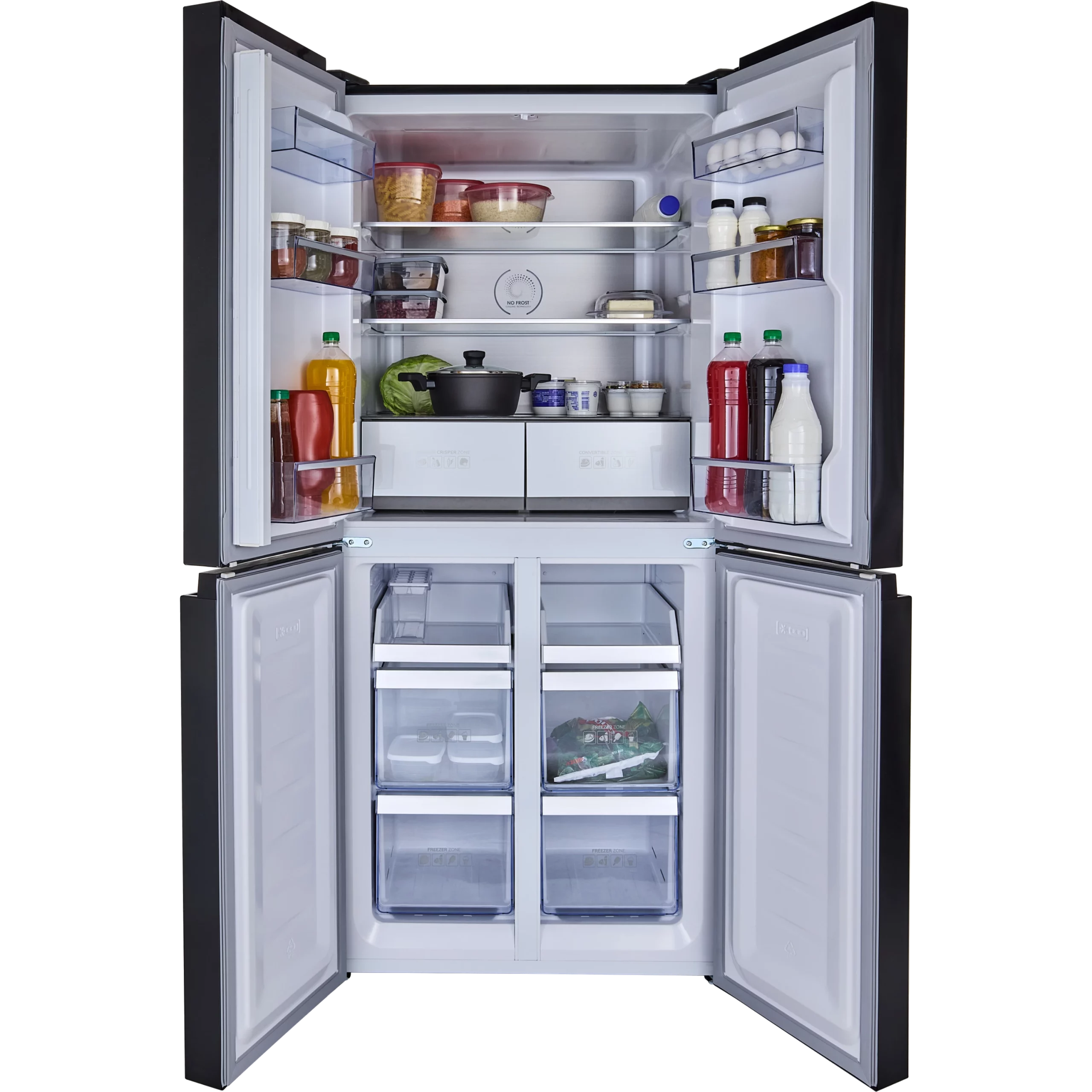 el522dn-4_1 מקרר 4 דלתות מקפיא תחתון 466 ליטר נטו Electra EL522DN עם מפסק תאורה באישור מכון צומת - גימור נירוסטה מושחרת אחריות ע