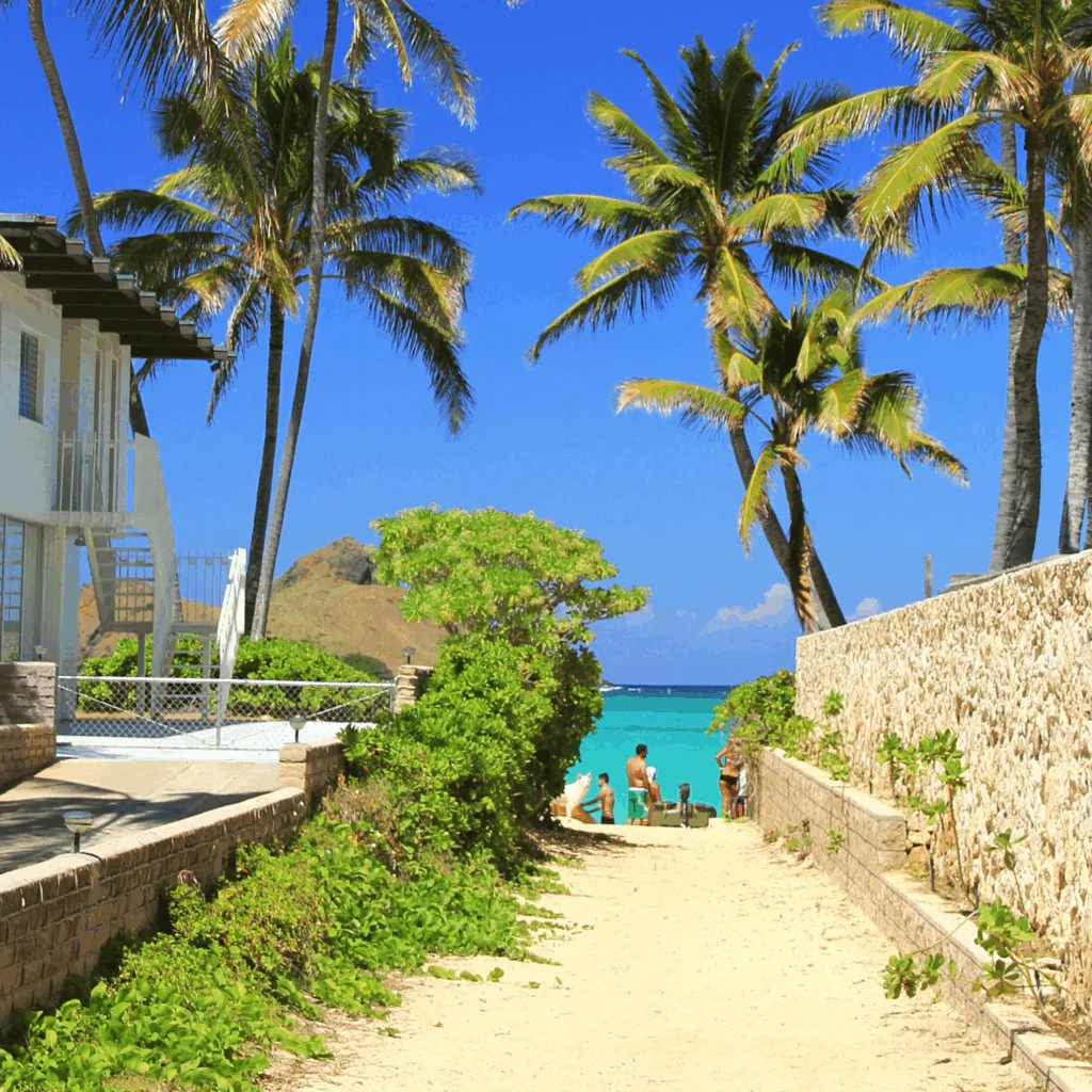 Access path to Lanikai Beach